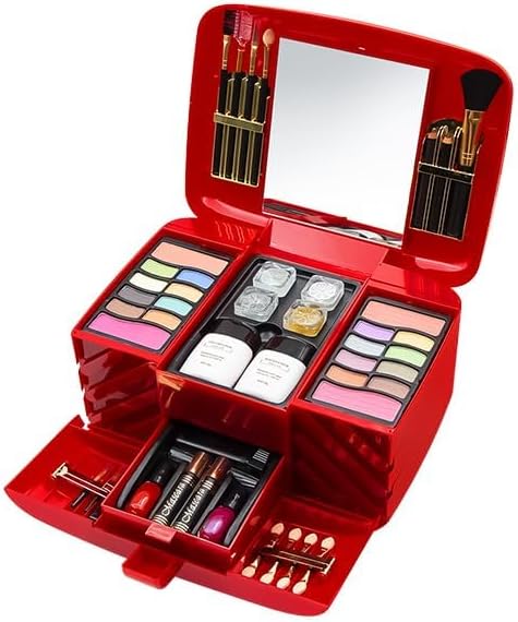 KAMES Professional All-in-One Makeup Kit Box with Mirror | Complete Makeup Set for Bridal, Party & Daily Use